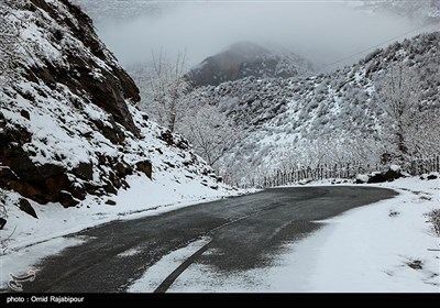 بارش برف در منطقه اشکورات رحیم آباد- گیلان