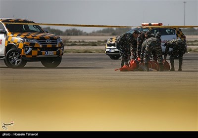 مانور مشترک طرح اضطراری نجات و امداد در فرودگاه کیش