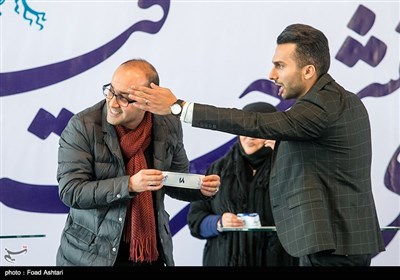 روح الله حجازی در مراسم قرعه‌کشی سی‌و‌ششمین دوره جشنواره فیلم فجر