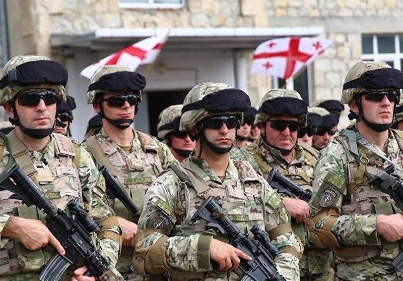 آموزش نظامیان گرجستانی برای مقابله با حملات نفوذی در افغانستان