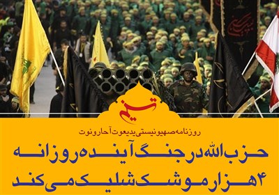 فتوتیتر/ رسانه صهیونیست: حزبالله در جنگ آینده روزانه 4هزار موشک شلیک میکند