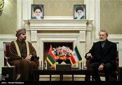 دیدار خالد بن هلال بن ناصر المعولی رئیس مجلس عمان با علی لاریجانی رئیس مجلس شورای اسلامی
