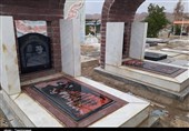 بازسازی مزار شهدا در هفتگل