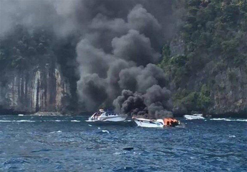 انفجار قایق گردشگری در تایلند + عکس