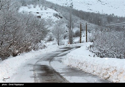 بارش برف در ارتفاعات رودسر گیلان