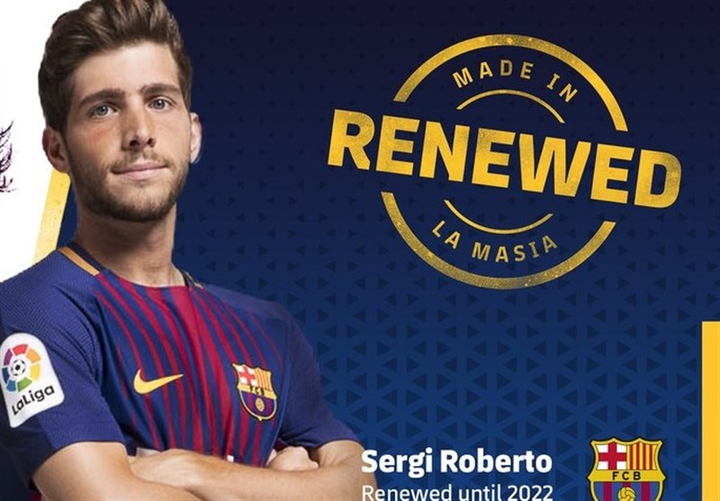 برشلونة یمدد عقد لاعبه سیرجی روبیرتو حتى عام 2022