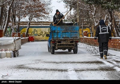 ایران کے صوبہ مشرقی آذربائیجان میں برف کے مناظر