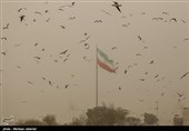 عکس|گرد و غبار شدید در شهر میبد یزد؛امروز
