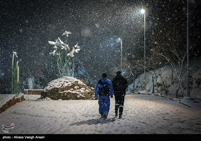 بارش برف در اصفهان