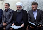 روحانی در مراسم بزرگداشت دریانوردان &quot; سانچی&quot; حاضر شد