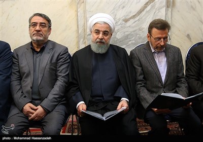 حجت‌الاسلام حسن روحانی رئیس جمهور در مراسم بزرگداشت جانباختگان نفتکش سانچی