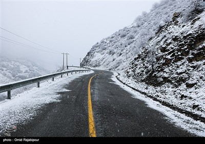 بارش برف در ییلاقات رحیم آباد گیلان