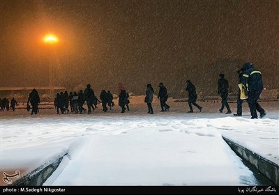 ایران کے شہر کرج میں شدید برفباری