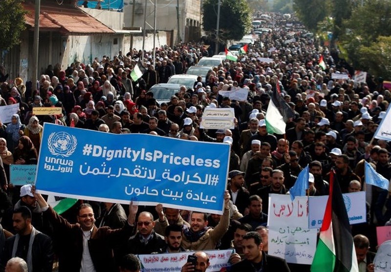 اعتصاب کارکنان سازمان ملل در نوار غزه در اعتراض به قطع کمک های آمریکا