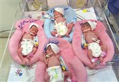 اهواز| تولد نوزادان 4 قلو در بیمارستان امام(ره) اهواز