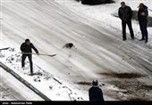 اردبیل| بارش برف در اردبیل نوروز را غافلگیر کرد