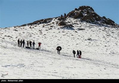 تفریحات زمستانی در ارتفاعات گاوازنگ - زنجان