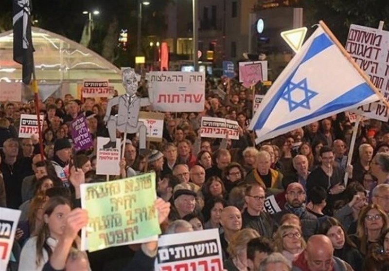 لقب جدید نتانیاهو در تظاهرات گسترده ساکنین تل‌آویو