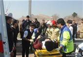 تصادف زنجیره‌ای در کرمان 13 مصدوم برجای گذاشت