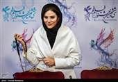 سحر دولتشاهی بازیگر در نشست خبری فیلم چهارراه استانبول - سی‌وششمین جشنواره فیلم فجر