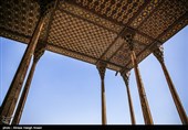 پایان مرمت سقف ایوان عمارت عالی قاپو اصفهان پس از 12 سال