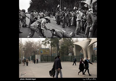 درب ورودی دانشگاه تهران سال57/ سال96