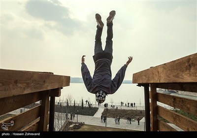 افتتاح تشک پرش آزاد در بام لند دریاچه چیتگر