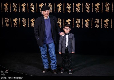سام ولی‌پور بازیگر و خسرو معصومی کارگردان فیلم کار کثیف در سی‌وششمین جشنواره فیلم فجر