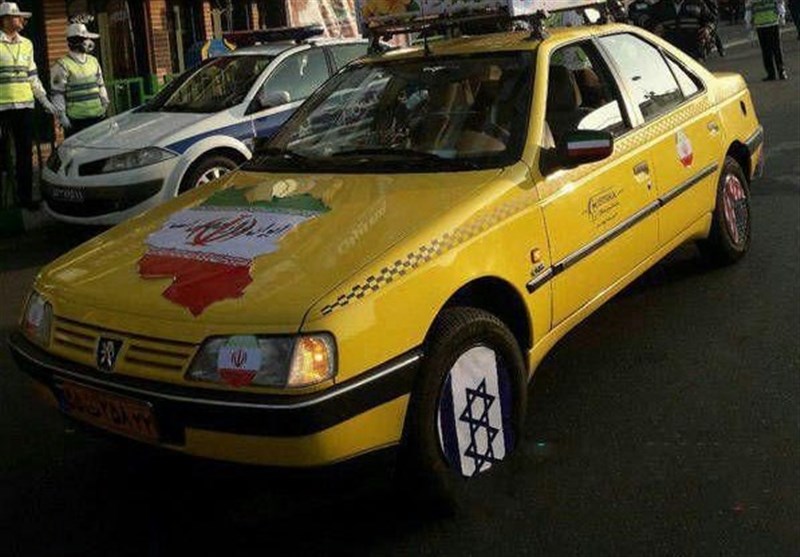 «22 بهمن 96»-7| اقدام جالب یک تاکسی‌دار تهرانی در راهپیمایی 22 بهمن