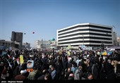 People in Iran's Capital Participate in Revolution Anniversary Rallies 