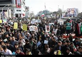 People in Iran's Capital Participate in Revolution Anniversary Rallies 