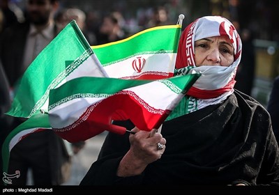 People in Iran's Capital Participate in Revolution Anniversary Rallies 