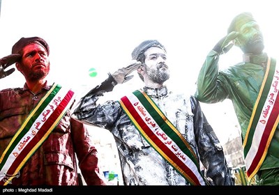 People in Iran's Capital Participate in Revolution Anniversary Rallies 