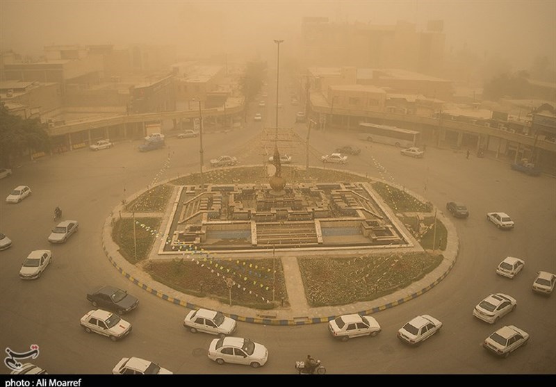 اهواز| هوای خاکی اهواز در واپسین روزهای بهمن + تصاویر