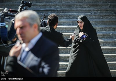 شهیندخت مولاوردی دستیار ویژه رئیس‌جمهور ایران در امور حقوق شهروندی در حاشیه جلسه هیئت دولت