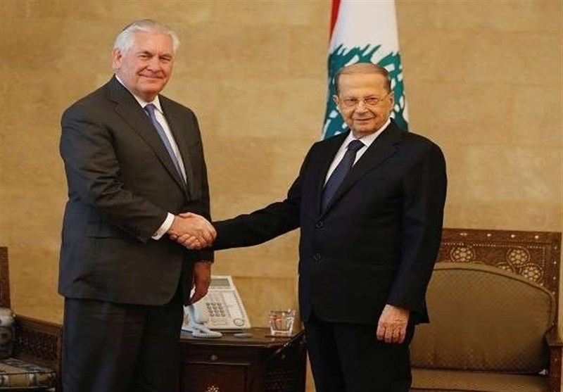 تحقیر وزیر خارجه آمریکا در کاخ ریاست جمهوری لبنان+فیلم