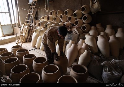 کارگاه سفالگری در لالجین از توابع شهرستان بهار استان همدان