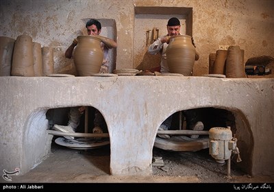 کارگاه سفالگری در لالجین از توابع شهرستان بهار استان همدان