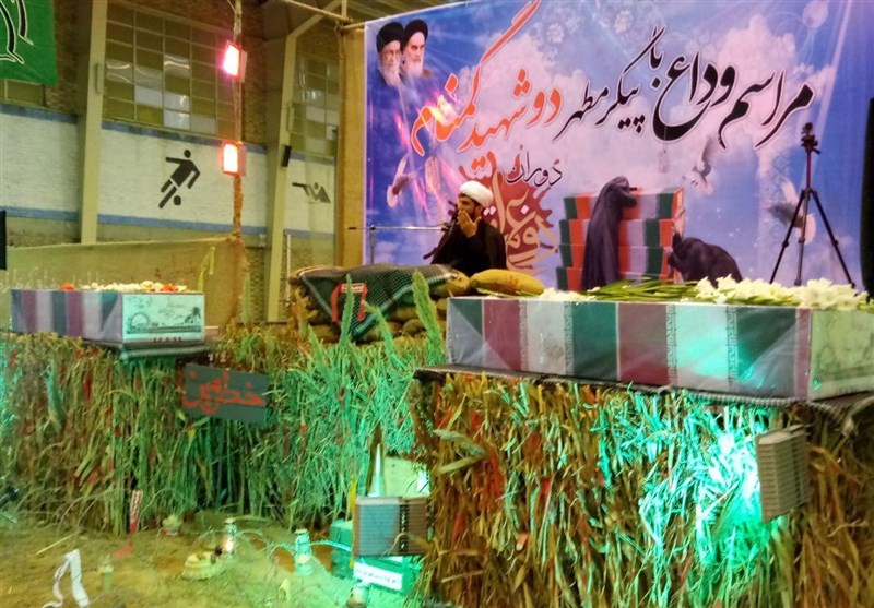 سمنان| آئین وداع با شهید گمنام دفاع مقدس در مهدی‌شهر برگزار شد