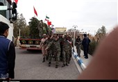 کرمان| استقبال از کاوان 14 شهید گمنام دفاع مقدس در شهربابک به روایت تصویر