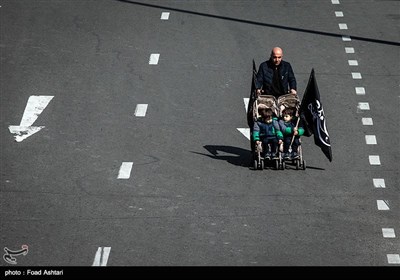 اجتماع بزرگ عزاداران فاطمی در میدان شهدای هفتم تیر تهران