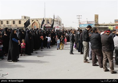 مراسم عزاداری شهادت حضرت زهرا(س) در شهرستان برازجان استان بوشهر