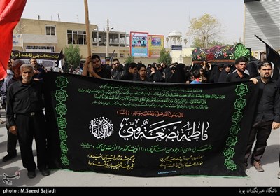 مراسم عزاداری شهادت حضرت زهرا(س) در شهرستان برازجان استان بوشهر