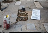 تخریب بخشی از گورستان امامزاده عبدالله شهرری 