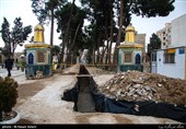 تخریب بخشی از گورستان امامزاده عبدالله شهرری 
