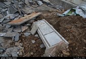تخریب بخشی از گورستان امامزاده عبدالله شهرری 
