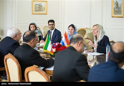 دیدار سیخریدکاخ با جواد ظریف وزرای امور خارجه ایران و هلند