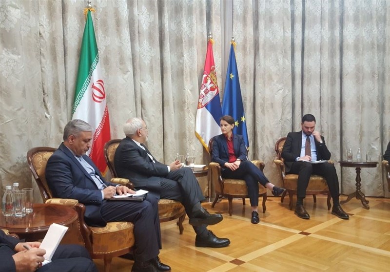 دیدار ظریف با نخست وزیر صربستان