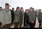 حضور سرلشکر محمدعلی جعفری فرمانده کل سپاه پاسداران در مراسم افتتاح مرکز آموزش هوانوردی و تعمیرات تخصصی بالگرد سپاه