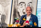جانی اینفانتینو رئیس فیفا در جمع مدیران و پیشکسوتان فوتبال ایران 